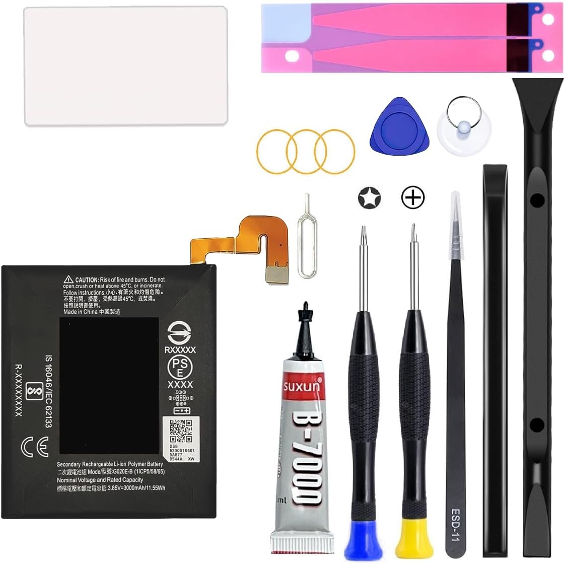 Pixel 3A Battery,2025 New Upgraded Battery Replacement for Google Pixel 3a G020A G020E G020B with Professional Repair Tool Kits