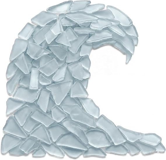 Sea Glass for Crafts 11oz Light Blue Sea Glass Decor, Tumbled Seaglass, Beachglass for Crafts, Seaglass for Beach Accents, Coastal DIY Supply, Nautical Vase Filler