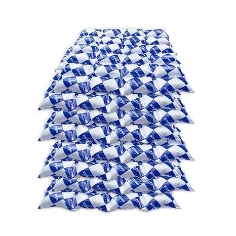 Dry Ice Packs for Shipping - Dry Ice Cold Packs for Shipping Frozen Food - Flexible Ice Blankets Freezer Ice Pack Sheets for Coolers - Dry Ice Packs Automatic Water Absorption, 24 Cells Each, 8 Sheets