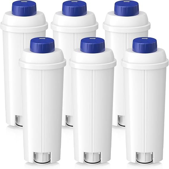 6 Pack DLSC002 Water Filter for DeLonghi Coffee Machine