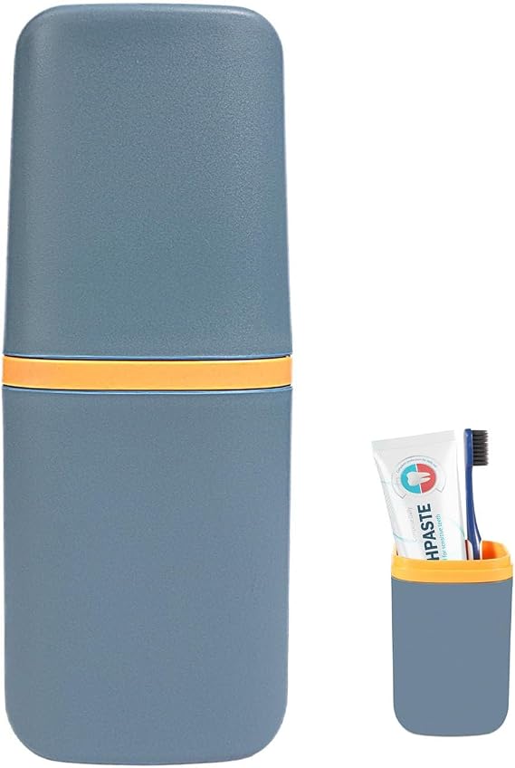 Toothbrush Case, Toothbrush Travel Case, Toothbrush Holder Travel, Portable Toothbrush Holder Travel Multi-Function Toothpaste Storage Container Cup for Home School Camping Bathroom