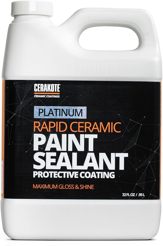 CERAKOTE Rapid Ceramic Paint Sealant - 32 oz Bulk Pack - Extremely Hydrophobic Ceramic Coating for Cars - Maximum Gloss & Shine Unmatched Slickness - Pro Results