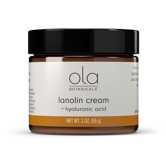 Ola Botanicals Lanolin Cream, Sodium Hyaluronate and Niacinamide, 2 oz
