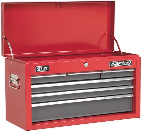 Sealey AP2201BB Topchest 6 Drawer with Ball Bearing Slides - Red/Grey