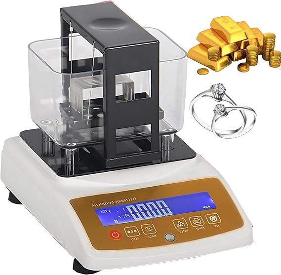 Digital Electronic Gold Purity Tester,Density Analyzer for Gold and Silver, Accurate to 0.001g, for Gold, Platinum, Palladium | Jewelry/Pawn Shop/Refinery Precious Metal Analyzer Lab-120g