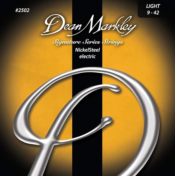 Electric Guitar Strings Nickel Steel Signature 7 String Set. Nickel Wound Guitar Strings Light, Soft Electric Guitar Strings for a Superior Tone and Sustainability, 9-54, 2502C Light Gauge