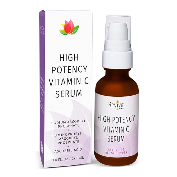 Reviva Labs Dual Source Vitamin C Serum | Brightens & evens tone, antioxidant vit c serum, smooths & firms, hydrating face treatment