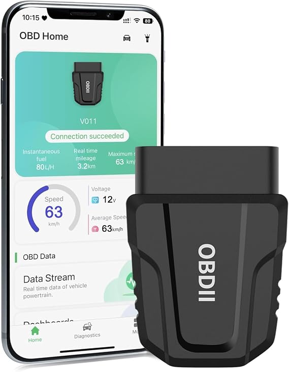 OBD2 Scanner Bluetooth 5.4 - Compatible with IOS Android OBD Car Diagnostic Tool, Professional Engine OBD2 Code Reader, Car Fault Code Reader, OBD11 Diagnostic Machine for OBD2 Protocol Models Car B