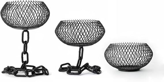 3-Piece Matte Black Metal Votive Candle Holders Set