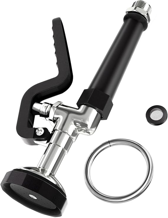 Pre Rinse Spray Valve for Dishwash: BESTJEEF Commercial Faucet Spayer Head Replacement - High Pressure Sprayer Nozzles for Restaurant Kitchen Sink Cleaning
