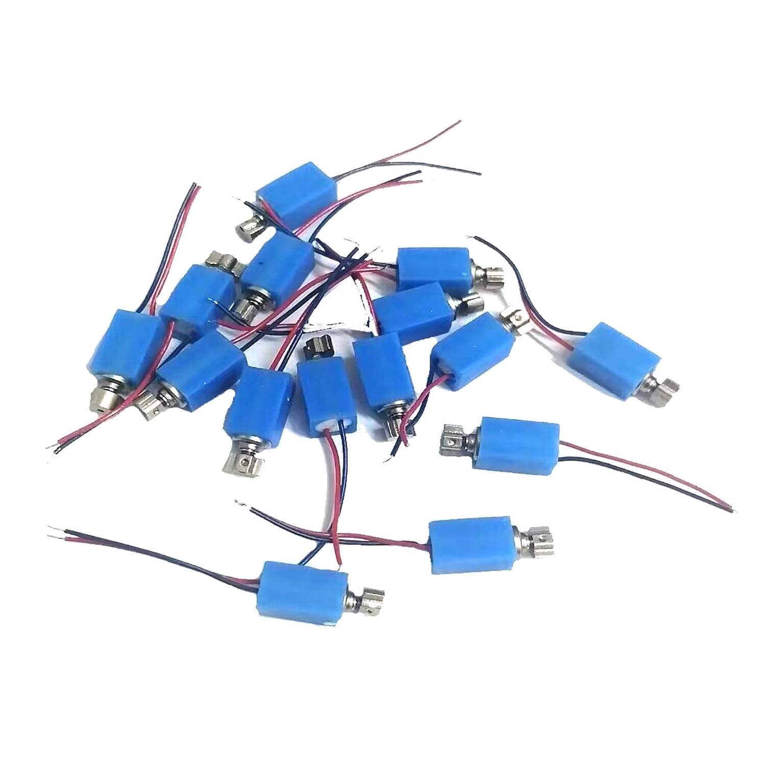 15Pcs DC 3V Vibration Motor 4X 8mm 5400RPM Pager Cell Phone Micro Vibration Motor Blue