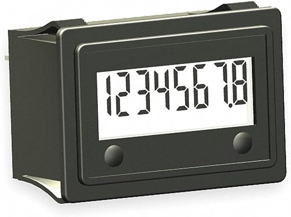3410-2000 | TRUMETER Hour Meter, 10-300VAC/DC Input, 8 Digit, Rectangular with Fixing Clip, Non Reset