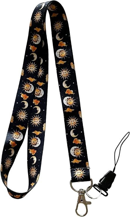Güneş Ay Galaksi Boyun ipi Telefon Askısı Lanyard