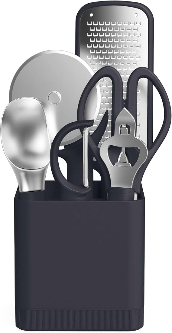 bella 7 Piece Modular Gadget Set, Non-Toxic Silicone, Slate