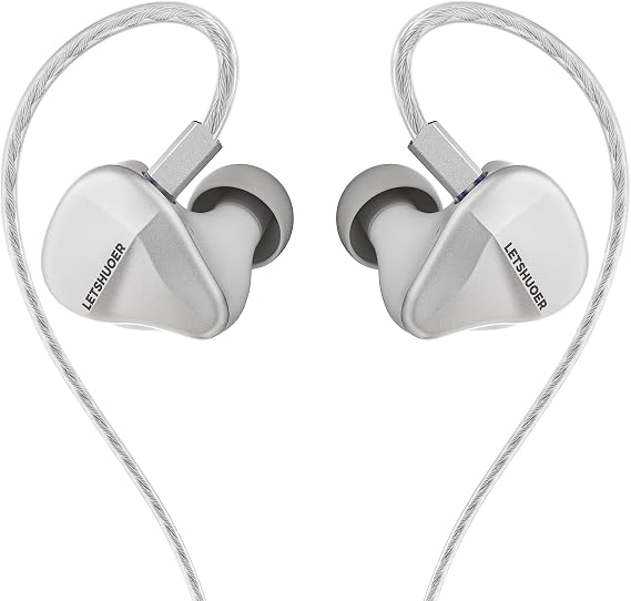 Letshuoer Cadenza4 10mm Beryllium Coated1DD+3Knowles BA Hybrid 4 Drivers HiFi in-Ear Monitors Earphone, Wired Earbuds with Detachable 0.78mm 2Pin Copper Cable for Musician Audiophile Studio DJ Stage