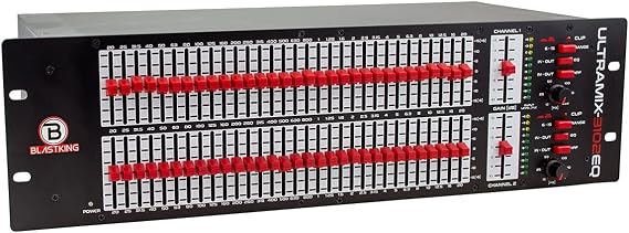 Blastking ULTRAMIX3102-EQ Dual 31-Band Graphic Equalizer
