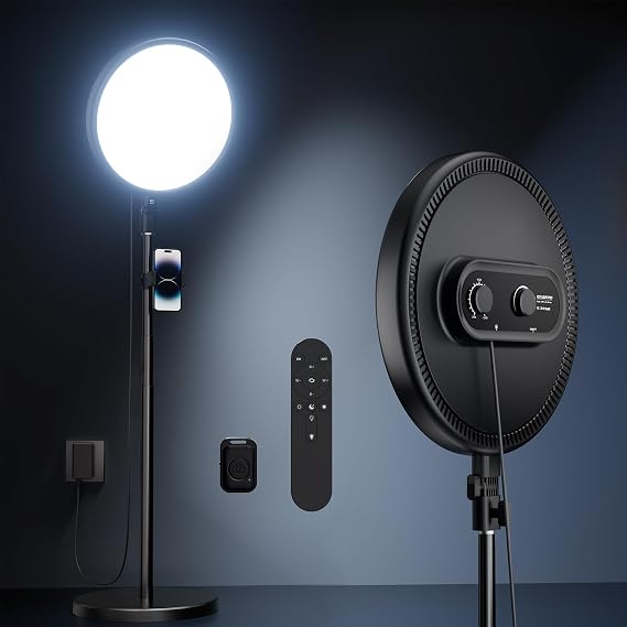 TODI Large Ring Light with 79" Stand, 6500K Full-Screen Selfie Ring Light with Stand and Phone Holder, Professional Big Ring Light for TikTok Light, Barber, Stream, Video, YouTube, Makeup, Photography