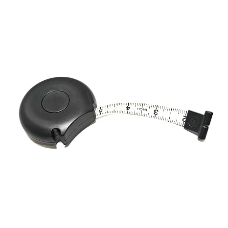Body Tape Measure 80inch/205cm,Retractable Body Measuring Tape,Double-Scale Circumference Soft Measuring Tape with Lock Button for Body:Waist Hip Bust Arms Weight Loss and More (Black)