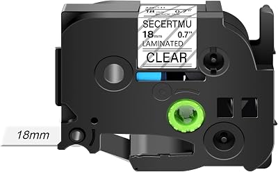 1 PC Label Tape Compatible for P-Touch TZe-141 TZ-141 AZE-141 18mm 0.7 x 26.2ft Laminated Tape,Replacement for Ptouch PT-H110 PT-D220 PT-P700 PT-E550W PT-H300 Label Maker,Black on Clear