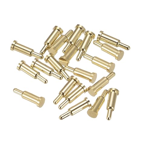 sourcing map Spring Test Probe Pin 50pcs 0.9mm Tip 6mm Height 2mm Full Stroke for Connection Electricity Conduction