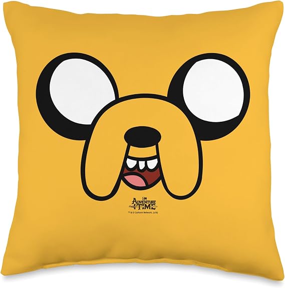 Adventure Time Jake Head Throw Pillow