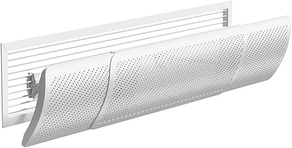 Air Conditioner Deflector, Adjustable Airflow Direction, AC Vent Deflector for AC Vents Ceiling, Central Air Conditioning Windshield(Basic no filter-S)
