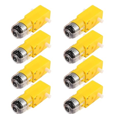 8pcs TT Motor DC Electric Motor 3V-6V Dual Shaft Geared Motor Magnetic Gearbox Engine Motor for Arduino Smart Car Robot