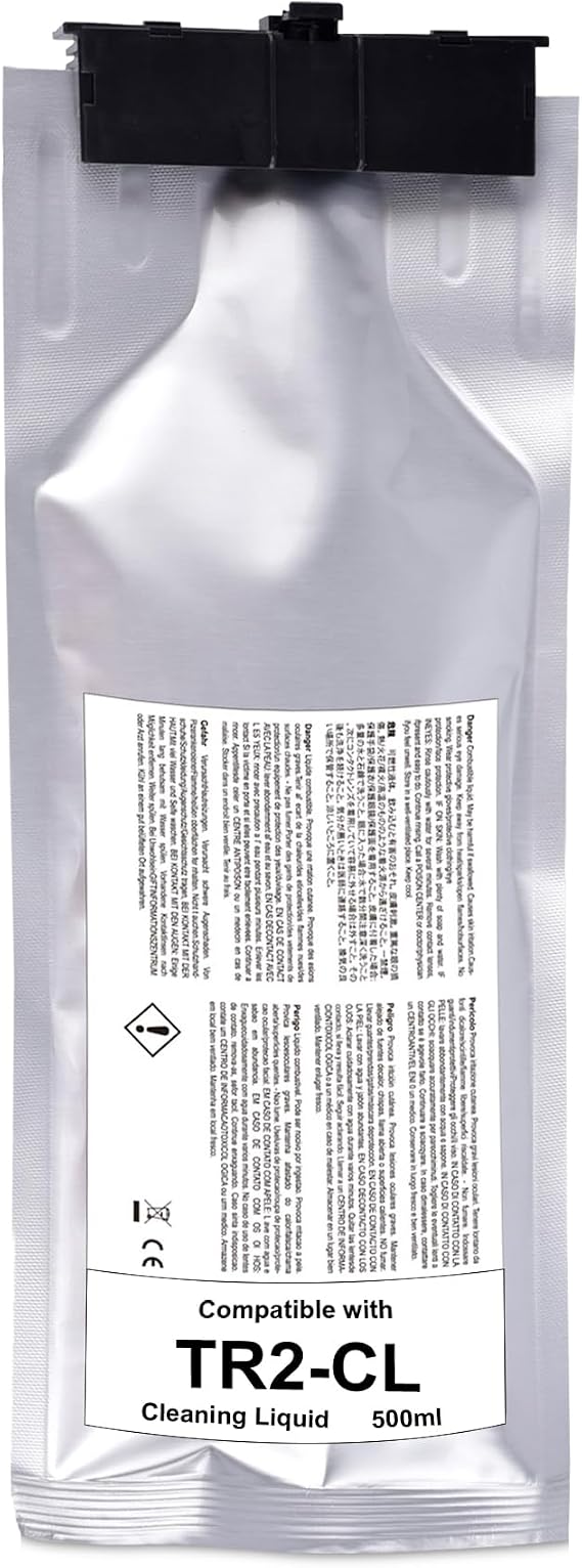 Compatible TR2 Cleaning Liquid Pouch Replacement for Roland TrueVIS TR2 Printers SG-300 SG-540 SG2-300 SG2-540 SG2-640 SG3-300 SG3-540 VG-540 VG-640 VG2-540/640 VG3-540 VG3-640 (TR2-CL 500mL)