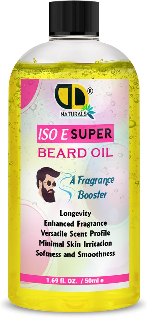 ISO SUPER E Mens Skincare and Grooming Original Beard Oil | Beard Care for Men | Softens, Hydrate & Conditions Facial Hair | Promotes Growth, Reduces Dryness & Itching (50ml Cap)