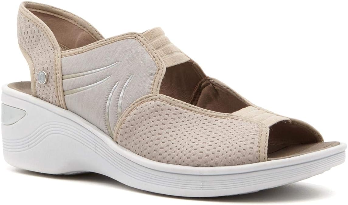 BZees Women's Daring Slip-On Sneaker, Taupe, 9 M