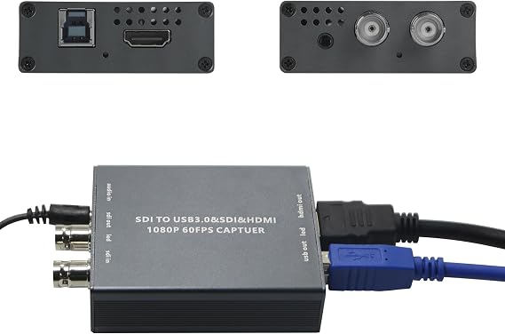 SDI to USB 3.0 Video Capture with HDMI and SDI Loop Out UVC/UAC Standard | Driver Free