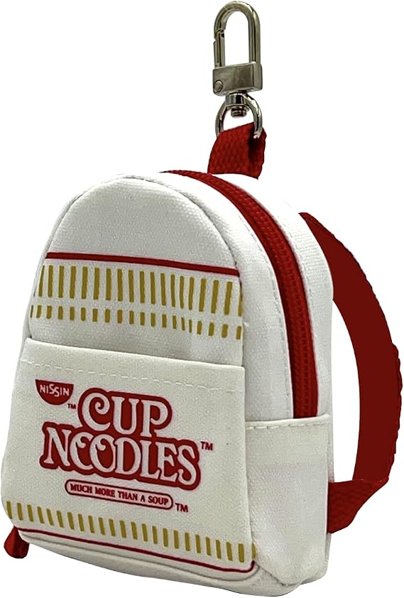 Nissin Cup Noodles Micro Backpack Keyring, Off White, Small