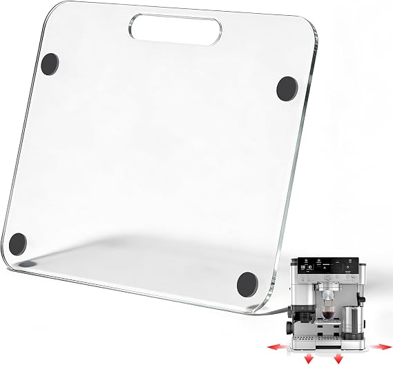 Appliance Slider Compatible with Ninja Espresso Machine, Effortless Sliding | Transparent Acrylic Sliding Tray for Ninja ES601 ES701, Glides Smoothly Under Cabinet, Space Saving, Scratch Resistant, Quiet