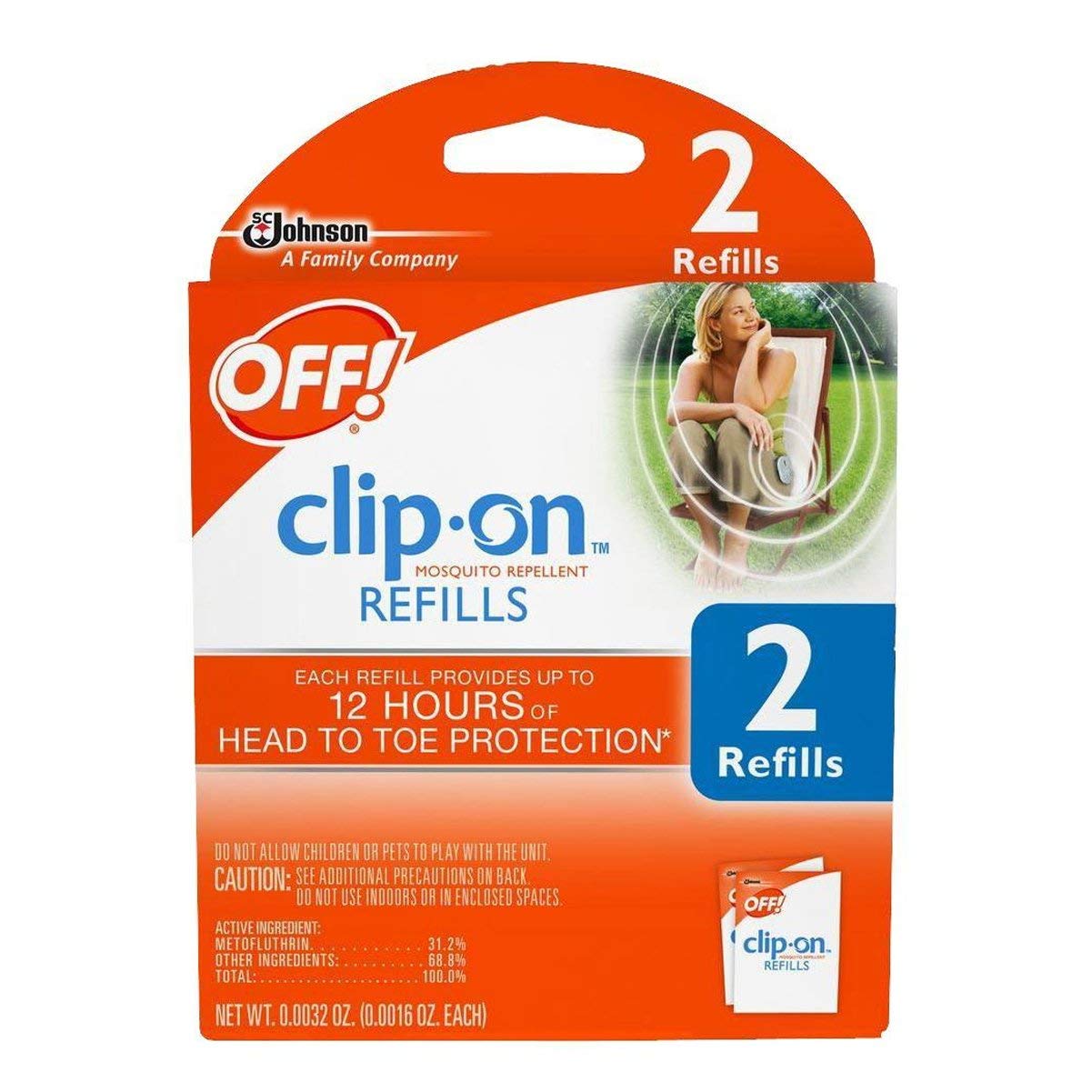 OFF! Clip On Refills 2 Count Pack of 1
