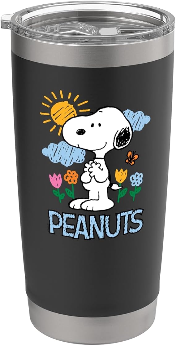 Snoopy Spring Flowers Stainless Steel Insulated Tumbler