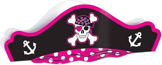 Beistle Pink Printed Pirate Hat