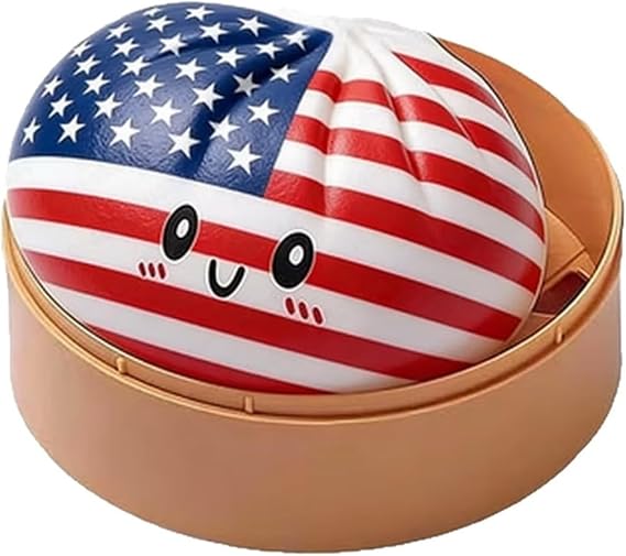 Dumpling Squishy Dumpling-Shaped Stress-Relief Toy(Qmodelusa)