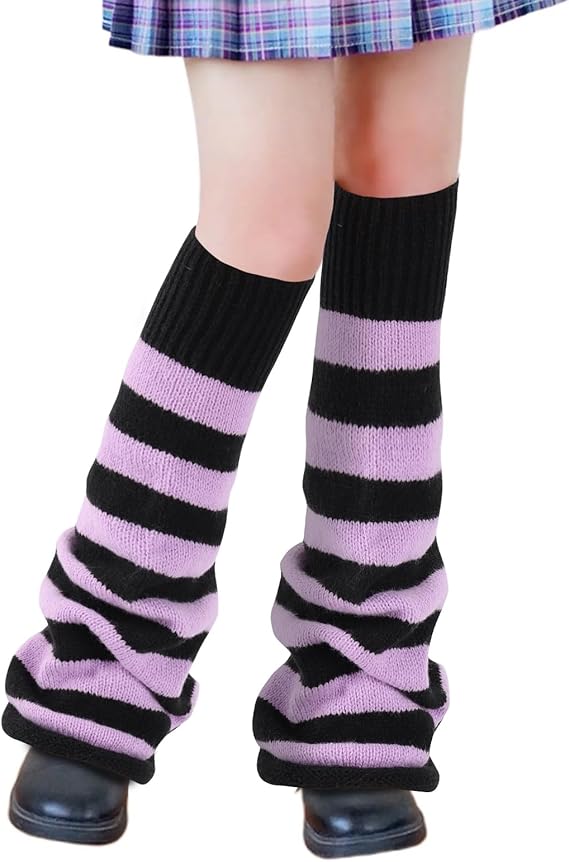 Junely Leg Warmers for Women Kawaii Leg Warmer Baggy Legwarmers | Winter Flared Cute Cutecore Scene Goth Emo Grunge Gothic Harajuku Gyaru Halloween Lolita Japanese Accessories