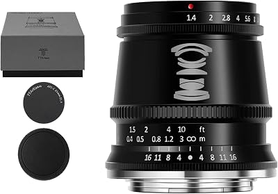 TTArtisan 17mm F1.4 APS-C Manual Focus Wide-Angle Large Aperture Cameras Lens Compatible with Olympus M43 Mount Camera, Panasonic M43-Mount M43 Mount M43 Mount Camera