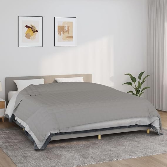 Weighted Blanket Grey 235x290 cm 11 kg Fabric weighted blanket Model350732