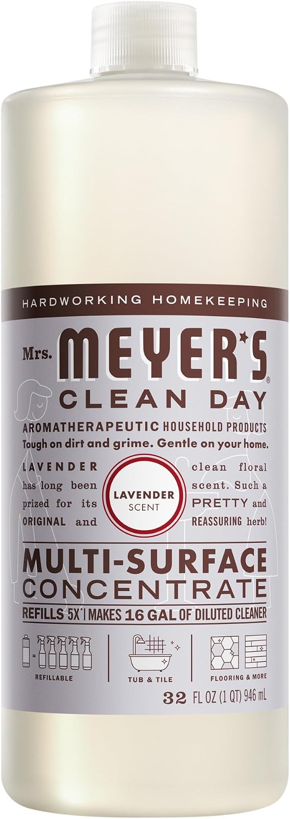 MRS. MEYER'S CLEAN DAY Multi-Surface Cleaner Concentrate, Lavender, 32 oz
