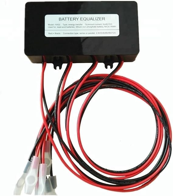 Battery Equalizer Battery Balancer Equalizer HA02 for 4PCS 2.4V/3.6V/6V/9V/12V Lead-Acid or Lithium Battery Battery Voltage Balancer