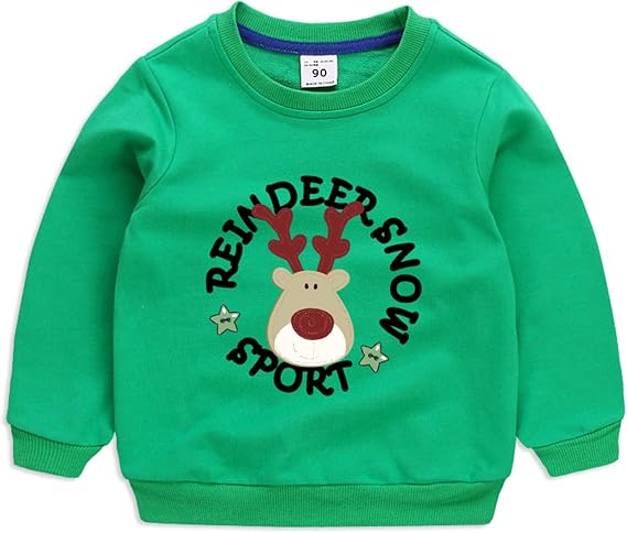 Xumplo Toddler Boys Girl Sweatshirts Kids Pullover CrewNeck Tops Tees Long SleeveT-Shirt Clothes1-8 Years