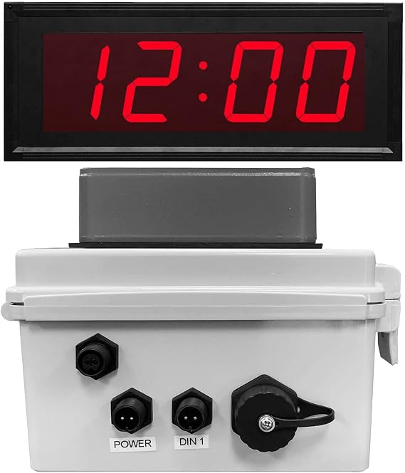 Netbell-KB-C IP Break Buzzer Clock System, Bell Timer & LED Display | schedule from browser, no software to install, extra loud 110dBa, built-in LED clock, IP-based buzzer timer, expandable