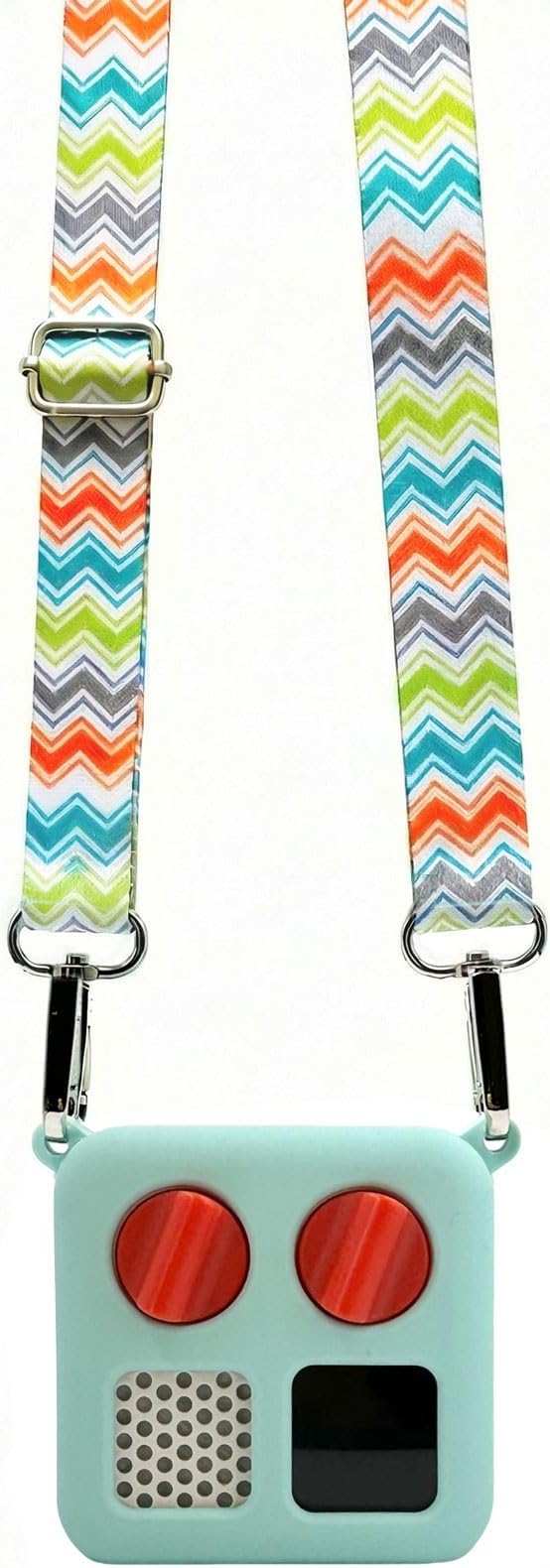 Silicone Case with Colorful Shoulder Strap for Yoto Mini Adventure Jacket Yoto Accessories Protective Silicone Cover with Wrist Lanyard, Mint