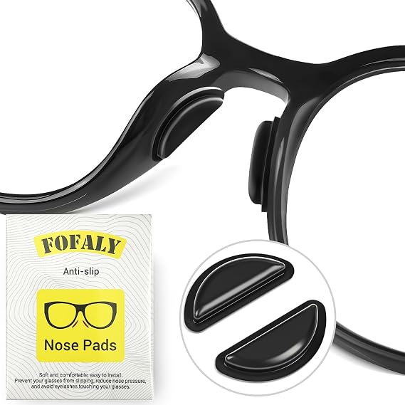 Nose Pads for Glasses,Anti-Slip Eyeglass Nose Pads Airbag Cushions (5 Black Pairs)