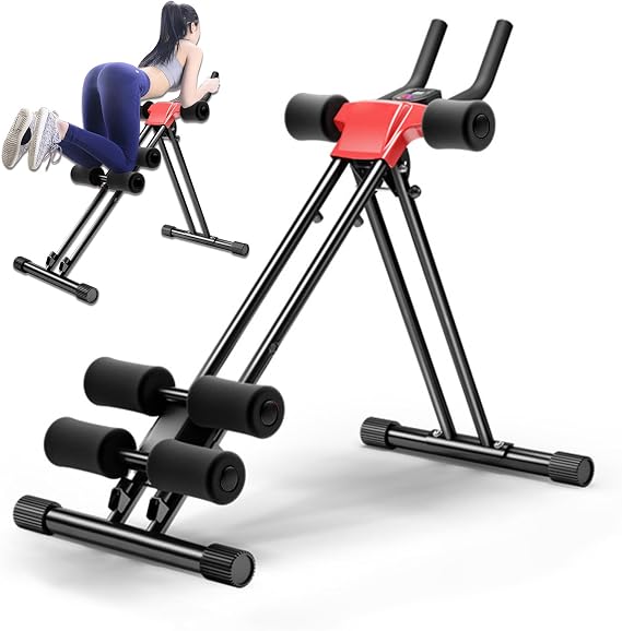 Ab Workout Equipment | Full Body Ab Trainer Machine | 5 Adjustable Heights | Fitness Equipment for Home Gym | Workout Machines for Abdominal Exercise and Strength Training | Women Men