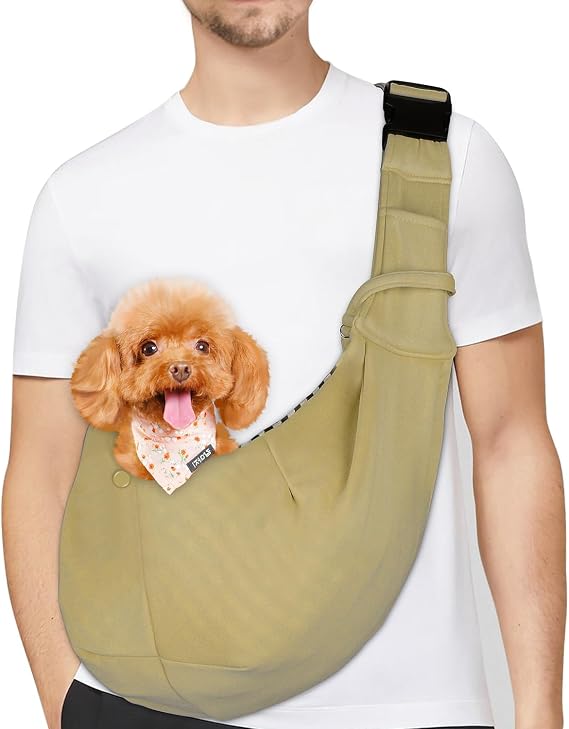 PETLOFT köpek taşıma çantası, geri dönüşümlü askı taşıma çantası, köpek askısı, ayarlanabilir köpek askısı, köpek taşıma çantası, köpek kancası, köpek/kedi/tavşan için 4,99 kg'a kadar