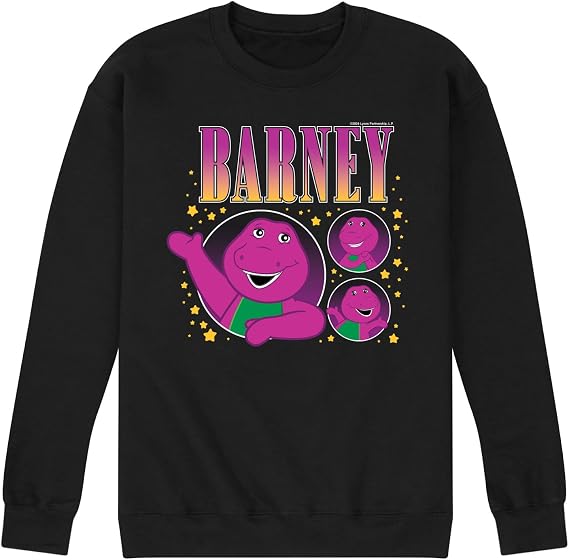 Barney - Character Grid - Men's Crew Fleece Sweatshirt