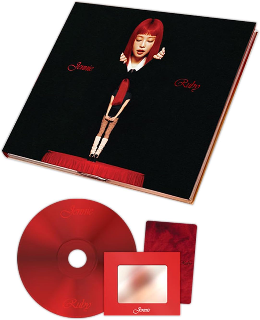 JENNIE - The 1st Studio Album [RUBY] apck Ver.) Case & Photobook + Photocard + Flim Photo 2 Extra Photocards